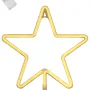 GloboStar® 78585 Φωτιστικό Ταμπέλα Φωτεινή Επιγραφή NEON LED Σήμανσης STAR 5W με Καλώδιο Τροφοδοσίας USB - Μπαταρίας 3xAAA (Δεν Περιλαμβάνονται) - Θερμό Λευκό 2700K