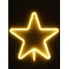 GloboStar® 78585 Φωτιστικό Ταμπέλα Φωτεινή Επιγραφή NEON LED Σήμανσης STAR 5W με Καλώδιο Τροφοδοσίας USB - Μπαταρίας 3xAAA (Δεν Περιλαμβάνονται) - Θερμό Λευκό 2700K