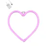 GloboStar® 78592 Φωτιστικό Ταμπέλα Φωτεινή Επιγραφή NEON LED Σήμανσης HEART 5W με Καλώδιο Τροφοδοσίας USB - Μπαταρίας 3xAAA (Δεν Περιλαμβάνονται) - Ροζ