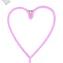 GloboStar® 78593 Φωτιστικό Ταμπέλα Φωτεινή Επιγραφή NEON LED Σήμανσης HEART LINE 5W με Καλώδιο Τροφοδοσίας USB - Μπαταρίας 3xAAA (Δεν Περιλαμβάνονται) - Ροζ