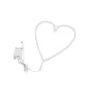 GloboStar® 78593 Φωτιστικό Ταμπέλα Φωτεινή Επιγραφή NEON LED Σήμανσης HEART LINE 5W με Καλώδιο Τροφοδοσίας USB - Μπαταρίας 3xAAA (Δεν Περιλαμβάνονται) - Ροζ