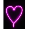 GloboStar® 78593 Φωτιστικό Ταμπέλα Φωτεινή Επιγραφή NEON LED Σήμανσης HEART LINE 5W με Καλώδιο Τροφοδοσίας USB - Μπαταρίας 3xAAA (Δεν Περιλαμβάνονται) - Ροζ
