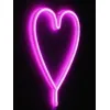 GloboStar® 78593 Φωτιστικό Ταμπέλα Φωτεινή Επιγραφή NEON LED Σήμανσης HEART LINE 5W με Καλώδιο Τροφοδοσίας USB - Μπαταρίας 3xAAA (Δεν Περιλαμβάνονται) - Ροζ