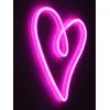 GloboStar® 78594 Φωτιστικό Ταμπέλα Φωτεινή Επιγραφή NEON LED Σήμανσης CALLIGRAPHIC HEART LINE 5W με Καλώδιο Τροφοδοσίας USB - Μπαταρίας 3xAAA (Δεν Περιλαμβάνονται) - Ροζ