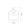GLOBOSTAR® EVERFLAME 79550 Διακοσμητικό Κερί Ρεσώ LED 0.3W 15lm 120° DC 3V 1 x CR2032 Μπαταρία IP20 Θερμό Λευκό 2700K - Μ3.6 x Π3.6 x Υ3.9cm - 1 Χρόνο Εγγύηση