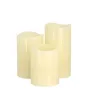 GloboStar® 79554 ΣΕΤ 3 Διακοσμητικών Realistic Κεριών Παραφίνης με LED - Μπαταρίας & Ασύρματο Χειριστήριο IR Ψυχρό Λευκό 6000K