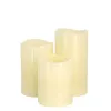 GloboStar® 79556 ΣΕΤ 3 Διακοσμητικών Realistic Κεριών Παραφίνης με LED Εφέ Κινούμενης Φλόγας - Μπαταρίας & Ασύρματο Χειριστήριο IR Πολύχρωμα RGB Dimmable