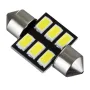 GloboStar® C5W 81305 Λάμπα Αυτοκίνητου 31mm FESTOON - LED 6 SMD 5630 0,72W 240lm 120° DC 12V IP20 Ψυχρό Λευκό 6000K