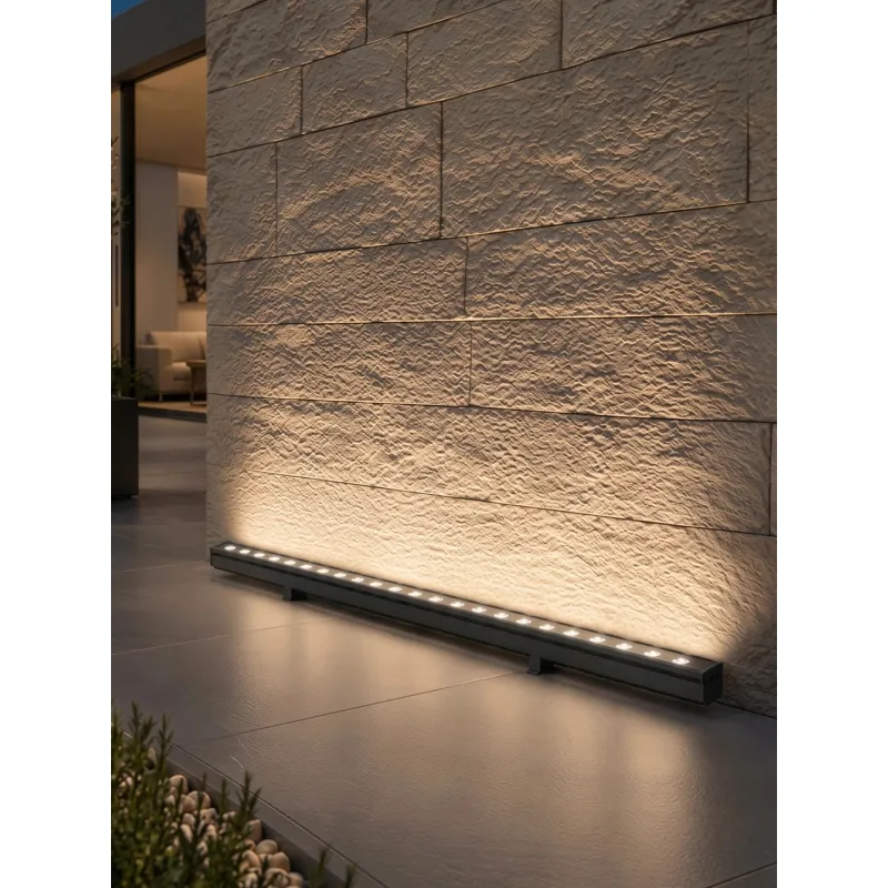 GLOBOSTAR® WASHERMARGO 90152 Μπάρα Φωτισμού Wall Washer LED 24W 2760lm 30° DC 24V Αδιάβροχο IP65 Φυσικό Λευκό 4500K Dimmable - Bridgelux SMD Chip - Γκρι Ανθρακί Ματ - Μ100 x Π4 x Υ5cm - 3 Χρόνια Εγγύηση