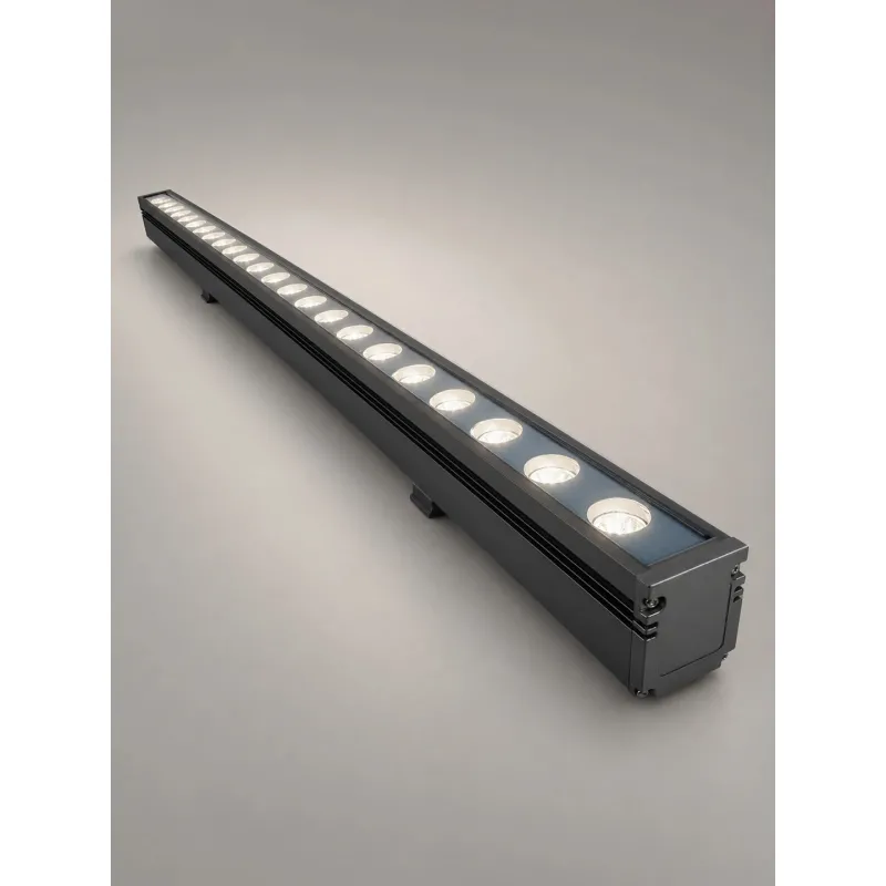 GLOBOSTAR® WASHERMARGO 90152 Μπάρα Φωτισμού Wall Washer LED 24W 2760lm 30° DC 24V Αδιάβροχο IP65 Φυσικό Λευκό 4500K Dimmable - Bridgelux SMD Chip - Γκρι Ανθρακί Ματ - Μ100 x Π4 x Υ5cm - 3 Χρόνια Εγγύηση