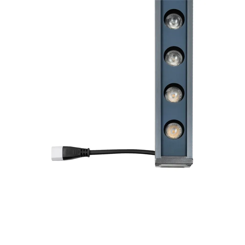 GLOBOSTAR® WASHERMARGO 90152 Μπάρα Φωτισμού Wall Washer LED 24W 2760lm 30° DC 24V Αδιάβροχο IP65 Φυσικό Λευκό 4500K Dimmable - Bridgelux SMD Chip - Γκρι Ανθρακί Ματ - Μ100 x Π4 x Υ5cm - 3 Χρόνια Εγγύηση