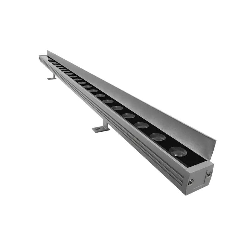 GLOBOSTAR® WASHERFAIA 90187 Μπάρα Φωτισμού Wall Washer με Αντιθαμβωτική Γρίλια LED 24W 2760lm 15° DC 24V Αδιάβροχο IP65 Φυσικό Λευκό 4500K Dimmable - Bridgelux SMD Chip - Γκρί Ανθρακί - Μ100 x Π4 x Υ5.5cm - 3 Χρόνια Εγγύηση