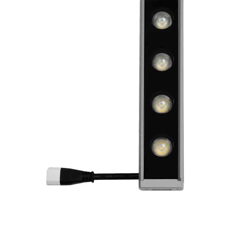 GLOBOSTAR® WASHERFAIA 90187 Μπάρα Φωτισμού Wall Washer με Αντιθαμβωτική Γρίλια LED 24W 2760lm 15° DC 24V Αδιάβροχο IP65 Φυσικό Λευκό 4500K Dimmable - Bridgelux SMD Chip - Γκρί Ανθρακί - Μ100 x Π4 x Υ5.5cm - 3 Χρόνια Εγγύηση