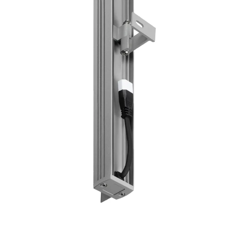 GLOBOSTAR® WASHERFAIA 90187 Μπάρα Φωτισμού Wall Washer με Αντιθαμβωτική Γρίλια LED 24W 2760lm 15° DC 24V Αδιάβροχο IP65 Φυσικό Λευκό 4500K Dimmable - Bridgelux SMD Chip - Γκρί Ανθρακί - Μ100 x Π4 x Υ5.5cm - 3 Χρόνια Εγγύηση