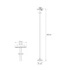 GLOBOSTAR® HELIOS-280 GLB-000-0001 Μεταλλικός Γαλβανισμένος Στύλος Φωτισμού για Φωτοβολταϊκό Προβολέα Εξωτερικού Χώρου - Ασημί Γαλβανιζέ - Μ35 × Π25 × Υ280cm