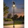 GLOBOSTAR® HELIOS-280 GLB-000-0002 Μεταλλικός Γαλβανισμένος Στύλος Φωτισμού για Φωτοβολταϊκό Προβολέα Εξωτερικού Χώρου - RAL 9005 Μαύρο Ματ - Μ35 × Π25 × Υ280cm