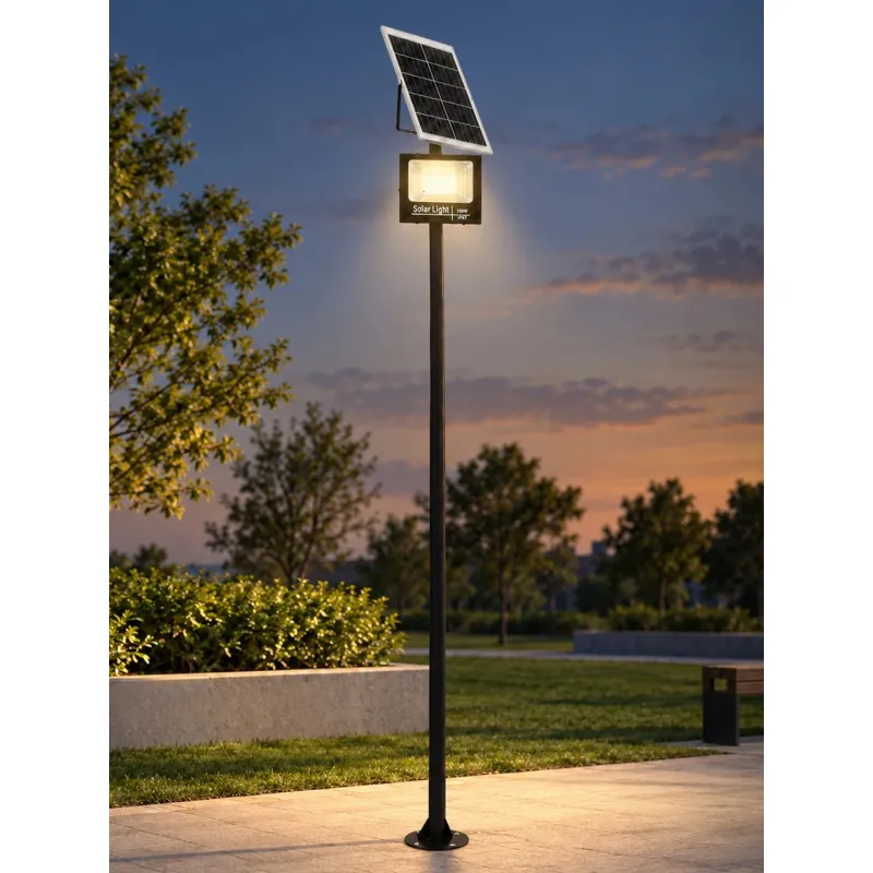 GLOBOSTAR® HELIOS-280 GLB-000-0002 Μεταλλικός Γαλβανισμένος Στύλος Φωτισμού για Φωτοβολταϊκό Προβολέα Εξωτερικού Χώρου - RAL 9005 Μαύρο Ματ - Μ35 × Π25 × Υ280cm