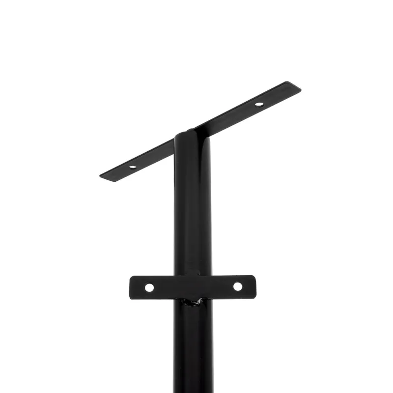 GLOBOSTAR® HELIOS-280 GLB-000-0002 Μεταλλικός Γαλβανισμένος Στύλος Φωτισμού για Φωτοβολταϊκό Προβολέα Εξωτερικού Χώρου - RAL 9005 Μαύρο Ματ - Μ35 × Π25 × Υ280cm