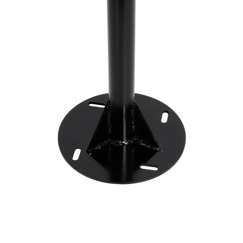 GLOBOSTAR® HELIOS-280 GLB-000-0002 Μεταλλικός Γαλβανισμένος Στύλος Φωτισμού για Φωτοβολταϊκό Προβολέα Εξωτερικού Χώρου - RAL 9005 Μαύρο Ματ - Μ35 × Π25 × Υ280cm
