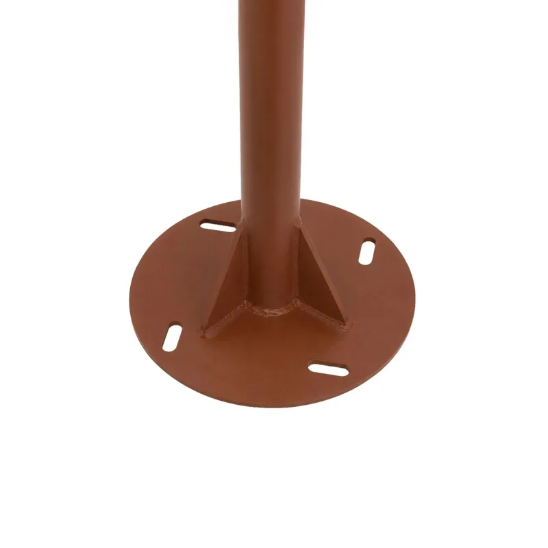 GLOBOSTAR® HELIOS-280 GLB-000-0005 Μεταλλικός Γαλβανισμένος Στύλος Φωτισμού για Φωτοβολταϊκό Προβολέα Εξωτερικού Χώρου - RAL 8004 Corten Καφε Ματ - Μ35 × Π25 × Υ280cm