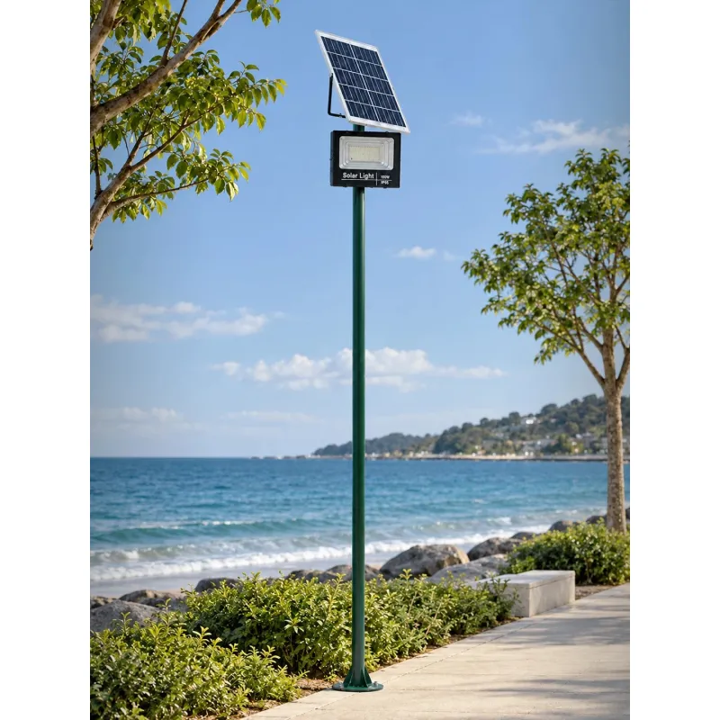 GLOBOSTAR® HELIOS-280 GLB-000-0006 Μεταλλικός Γαλβανισμένος Στύλος Φωτισμού για Φωτοβολταϊκό Προβολέα Εξωτερικού Χώρου - RAL 6009 Κυπαρίσσι Ματ - Μ35 × Π25 × Υ280cm