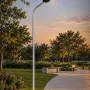GLOBOSTAR® URBANO-280 GLB-000-0007 Μεταλλικός Γαλβανισμένος Στύλος Φωτισμού για Φωτοβολταϊκό Φωτιστικό Δρόμου Εξωτερικού Χώρου - Ασημί Γαλβανιζέ - Μ84 x Π25 x Υ280cm