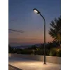 GLOBOSTAR® URBANO-280 GLB-000-0008 Μεταλλικός Γαλβανισμένος Στύλος Φωτισμού για Φωτοβολταϊκό Φωτιστικό Δρόμου Εξωτερικού Χώρου - RAL 9005 Μαύρο Ματ - Μ84 x Π25 x Υ280cm