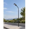 GLOBOSTAR® URBANO-280 GLB-000-0008 Μεταλλικός Γαλβανισμένος Στύλος Φωτισμού για Φωτοβολταϊκό Φωτιστικό Δρόμου Εξωτερικού Χώρου - RAL 9005 Μαύρο Ματ - Μ84 x Π25 x Υ280cm
