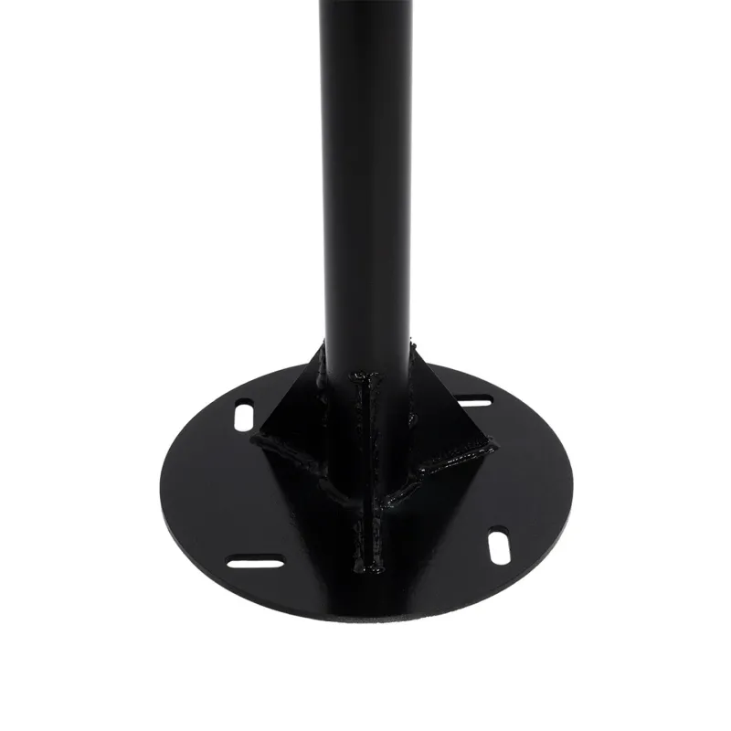GLOBOSTAR® URBANO-280 GLB-000-0008 Μεταλλικός Γαλβανισμένος Στύλος Φωτισμού για Φωτοβολταϊκό Φωτιστικό Δρόμου Εξωτερικού Χώρου - RAL 9005 Μαύρο Ματ - Μ84 x Π25 x Υ280cm