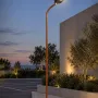GLOBOSTAR® URBANO-280 GLB-000-0011 Μεταλλικός Γαλβανισμένος Στύλος Φωτισμού για Φωτοβολταϊκό Φωτιστικό Δρόμου Εξωτερικού Χώρου - RAL 8004 Corten Καφε Ματ - Μ84 x Π25 x Υ280cm