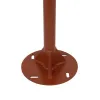 GLOBOSTAR® URBANO-280 GLB-000-0011 Μεταλλικός Γαλβανισμένος Στύλος Φωτισμού για Φωτοβολταϊκό Φωτιστικό Δρόμου Εξωτερικού Χώρου - RAL 8004 Corten Καφε Ματ - Μ84 x Π25 x Υ280cm