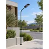 GLOBOSTAR® URBANO-280 GLB-000-0012 Μεταλλικός Γαλβανισμένος Στύλος Φωτισμού για Φωτοβολταϊκό Φωτιστικό Δρόμου Εξωτερικού Χώρου - RAL 6009 Κυπαρίσσι Ματ - Μ84 x Π25 x Υ280cm