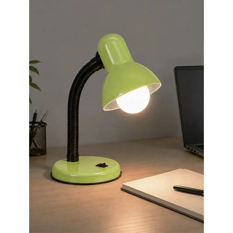 GLOBOSTAR® STUDENT GLB-102-0010 Μοντέρνο Επιτραπέζιο Φωτιστικό Πορτατίφ με Ντουί 1 x E27 AC 220-240V IP20 - Πράσινο & Μαύρο - Μ14 x Π14 x Υ32cm