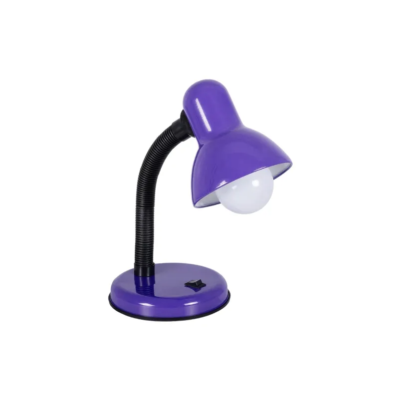 GLOBOSTAR® STUDENT GLB-102-0014 Μοντέρνο Επιτραπέζιο Φωτιστικό Πορτατίφ με Ντουί 1 x E27 AC 220-240V IP20 - Μωβ & Μαύρο - Μ14 x Π14 x Υ32cm
