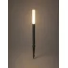 GLOBOSTAR® REED GLB-103-0008 Φωτιστικό Κολωνάκι Κήπου με Καρφωτή Βάση LED 5W 450lm 360° DC 24V Αδιάβροχο IP65 Θερμό Λευκό 2700K - Sanan SMD Chip - Μαύρο Ματ - Μ3 x Π3 x Υ65cm - 3 Χρόνια Εγγύηση