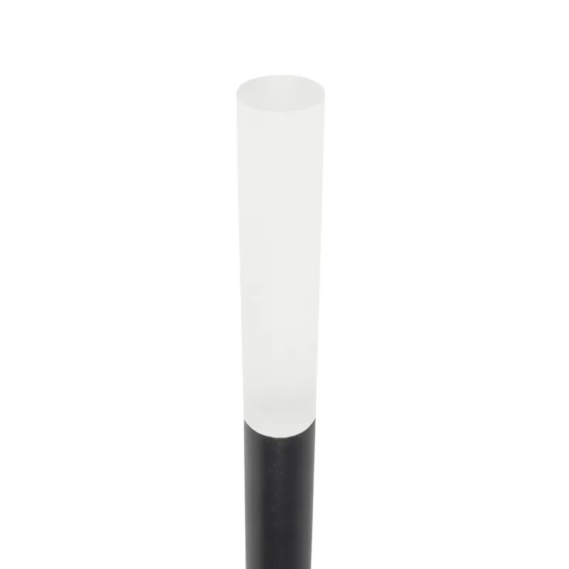 GLOBOSTAR® REED GLB-103-0008 Φωτιστικό Κολωνάκι Κήπου με Καρφωτή Βάση LED 5W 450lm 360° DC 24V Αδιάβροχο IP65 Θερμό Λευκό 2700K - Sanan SMD Chip - Μαύρο Ματ - Μ3 x Π3 x Υ65cm - 3 Χρόνια Εγγύηση