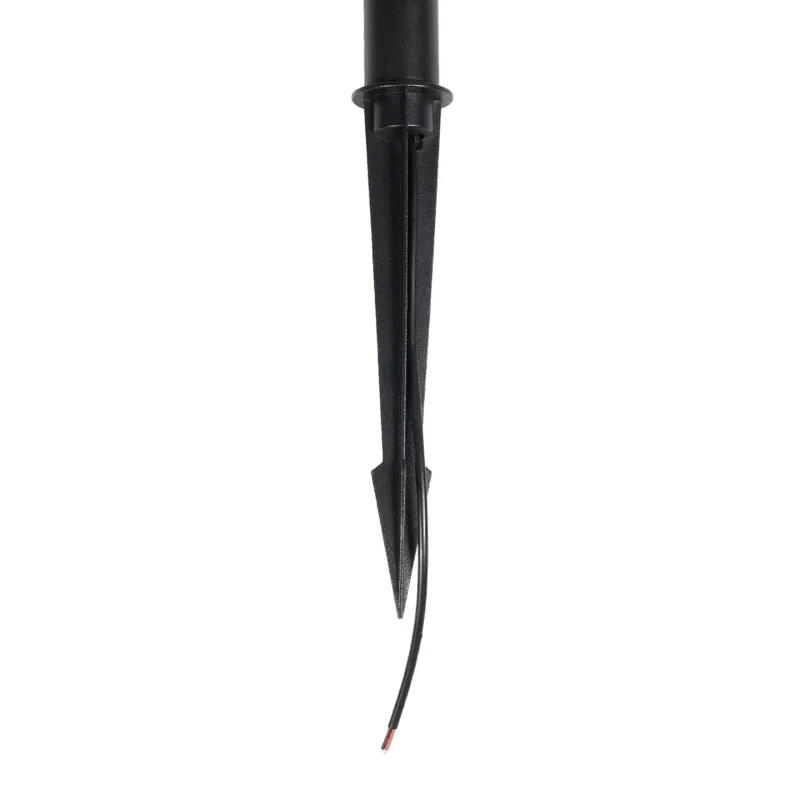 GLOBOSTAR® REED GLB-103-0008 Φωτιστικό Κολωνάκι Κήπου με Καρφωτή Βάση LED 5W 450lm 360° DC 24V Αδιάβροχο IP65 Θερμό Λευκό 2700K - Sanan SMD Chip - Μαύρο Ματ - Μ3 x Π3 x Υ65cm - 3 Χρόνια Εγγύηση