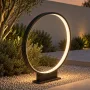 GLOBOSTAR® LUNEA GLB-103-0009 Φωτιστικό Κολωνάκι Κήπου LED 15W 1350lm 120° AC 220-240V Αδιάβροχο IP65 Θερμό Λευκό 2700K - Sanan SMD Chip - Μαύρο Ματ - Μ45 x Π7 x Υ50cm - 3 Χρόνια Εγγύηση