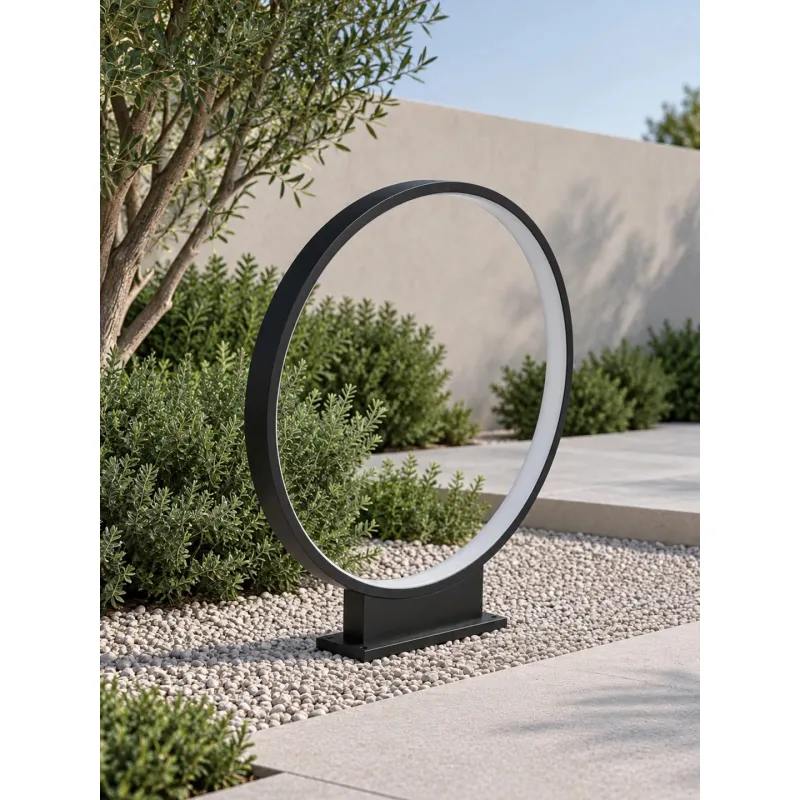 GLOBOSTAR® LUNEA GLB-103-0009 Φωτιστικό Κολωνάκι Κήπου LED 15W 1350lm 120° AC 220-240V Αδιάβροχο IP65 Θερμό Λευκό 2700K - Sanan SMD Chip - Μαύρο Ματ - Μ45 x Π7 x Υ50cm - 3 Χρόνια Εγγύηση
