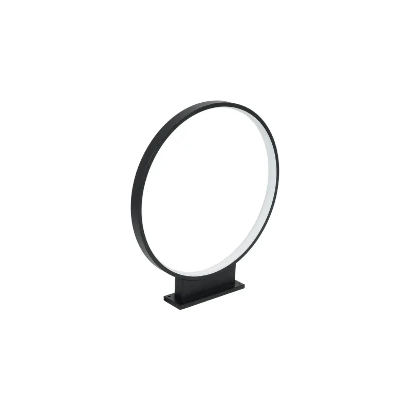GLOBOSTAR® LUNEA GLB-103-0009 Φωτιστικό Κολωνάκι Κήπου LED 15W 1350lm 120° AC 220-240V Αδιάβροχο IP65 Θερμό Λευκό 2700K - Sanan SMD Chip - Μαύρο Ματ - Μ45 x Π7 x Υ50cm - 3 Χρόνια Εγγύηση