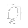GLOBOSTAR® LUNEA GLB-103-0009 Φωτιστικό Κολωνάκι Κήπου LED 15W 1350lm 120° AC 220-240V Αδιάβροχο IP65 Θερμό Λευκό 2700K - Sanan SMD Chip - Μαύρο Ματ - Μ45 x Π7 x Υ50cm - 3 Χρόνια Εγγύηση