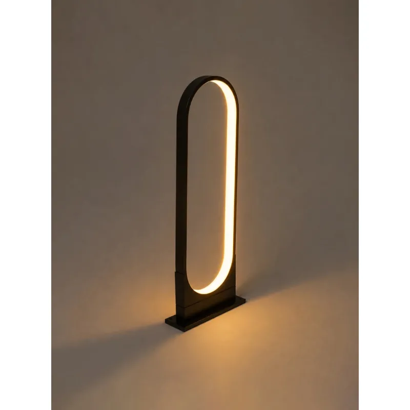 GLOBOSTAR® LUNEA GLB-103-0010 Φωτιστικό Κολωνάκι Κήπου LED 15W 1350lm 120° AC 220-240V Αδιάβροχο IP65 Θερμό Λευκό 2700K - Sanan SMD Chip - Μαύρο Ματ - Μ22 x Π7 x Υ60cm - 3 Χρόνια Εγγύηση