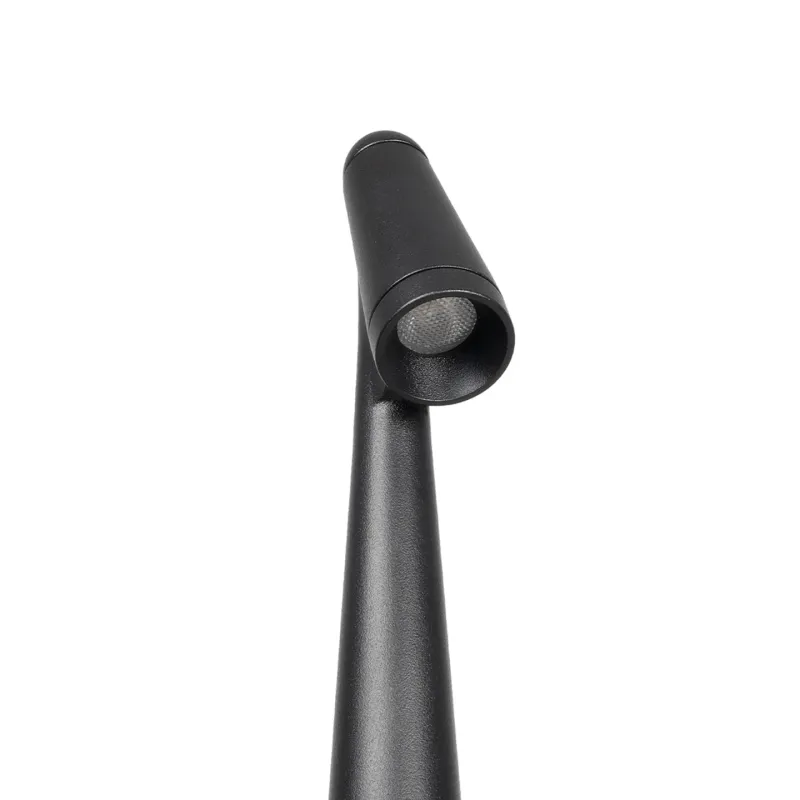 GLOBOSTAR® EDGE GLB-103-0011 Φωτιστικό Κολωνάκι Κήπου με Καρφωτή Βάση LED 3W 270lm 60° DC 24V Αδιάβροχο IP65 Θερμό Λευκό 2700K - Sanan SMD Chip - Μαύρο Ματ - Μ6 x Π6 x Υ45cm - 3 Χρόνια Εγγύηση