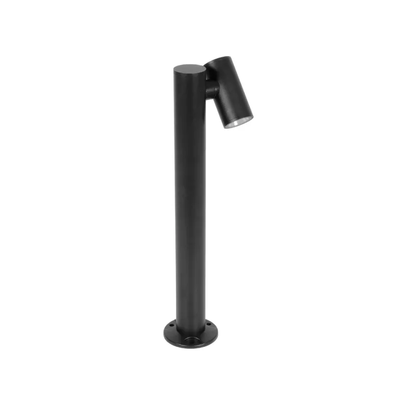 GLOBOSTAR® STEM GLB-103-0012 Φωτιστικό Κολωνάκι Κήπου LED 12W 1080lm 60° AC 220-240V Αδιάβροχο IP65 Θερμό Λευκό 2700K - Sanan SMD Chip - Μαύρο Ματ - Μ12 x Π18 x Υ60cm - 3 Χρόνια Εγγύηση