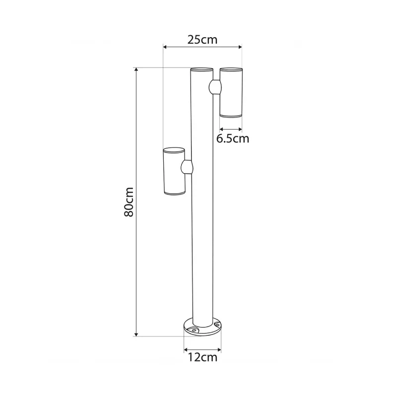 GLOBOSTAR® STEM GLB-103-0013 Φωτιστικό Κολωνάκι Κήπου LED 24W 2160lm 60° AC 220-240V Αδιάβροχο IP65 Θερμό Λευκό 2700K - Sanan SMD Chip - Μαύρο Ματ - Μ12 x Π25 x Υ80cm - 3 Χρόνια Εγγύηση GLOBOSTAR® STEM GLB-103-0013 Φωτιστικό Κολωνάκι Κήπου LED 24W 2160lm 60° AC 220-240V Αδιάβροχο IP65 Θερμό Λευκό 2700K - Sanan SMD Chip - Μαύρο Ματ - Μ12 x Π25 x Υ80cm - 3 Χρόνια Εγγύηση
