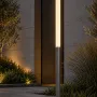 GLOBOSTAR® AXOR GLB-103-0015 Φωτιστικό Urban Πλατείας/Πάρκου LED 50W 4500lm 360° AC 220-240V Αδιάβροχο IP65 Θερμό Λευκό 2700K - Sanan SMD Chip - Γκρι Ανθρακί Ματ - Μ20 x Π20 x Υ300cm - 3 Χρόνια Εγγύηση