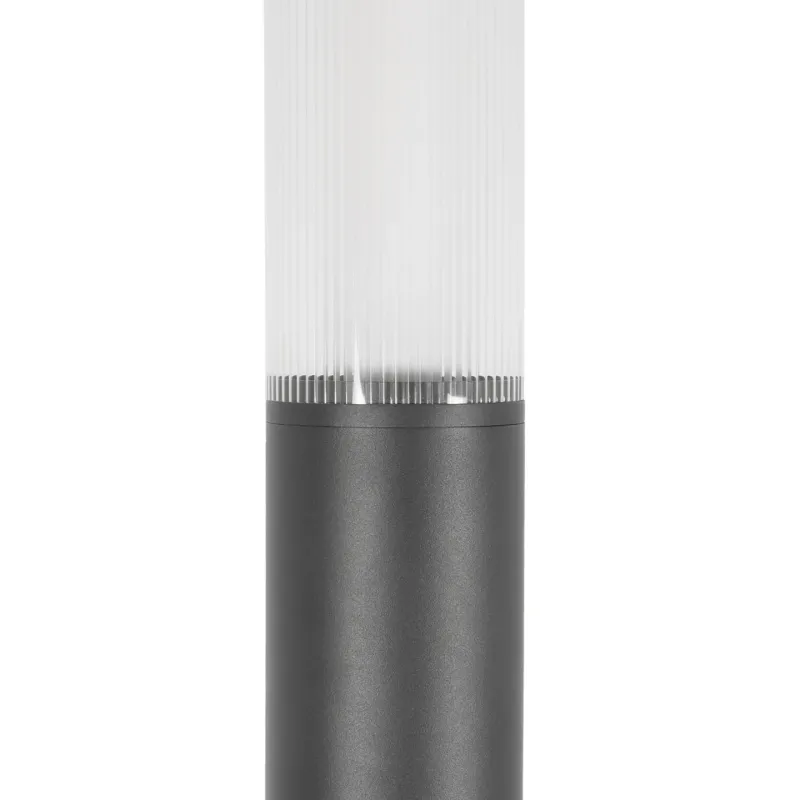 GLOBOSTAR® AXOR GLB-103-0015 Φωτιστικό Urban Πλατείας/Πάρκου LED 50W 4500lm 360° AC 220-240V Αδιάβροχο IP65 Θερμό Λευκό 2700K - Sanan SMD Chip - Γκρι Ανθρακί Ματ - Μ20 x Π20 x Υ300cm - 3 Χρόνια Εγγύηση