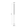 GLOBOSTAR® AXOR GLB-103-0015 Φωτιστικό Urban Πλατείας/Πάρκου LED 50W 4500lm 360° AC 220-240V Αδιάβροχο IP65 Θερμό Λευκό 2700K - Sanan SMD Chip - Γκρι Ανθρακί Ματ - Μ20 x Π20 x Υ300cm - 3 Χρόνια Εγγύηση