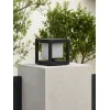 GLOBOSTAR® PRISM GLB-103-0017 Φωτιστικό Κολωνάκι Κήπου LED 10W 900lm 90° AC 220-240V Αδιάβροχο IP65 Θερμό Λευκό 2700K - Sanan SMD Chip - Μαύρο Ματ - Μ15 x Π15 x Υ16cm - 3 Χρόνια Εγγύηση