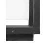 GLOBOSTAR® PRISM GLB-103-0017 Φωτιστικό Κολωνάκι Κήπου LED 10W 900lm 90° AC 220-240V Αδιάβροχο IP65 Θερμό Λευκό 2700K - Sanan SMD Chip - Μαύρο Ματ - Μ15 x Π15 x Υ16cm - 3 Χρόνια Εγγύηση